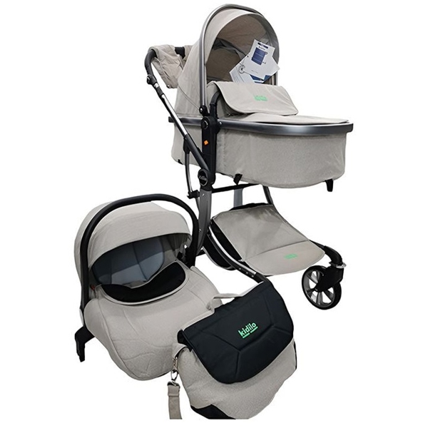საბავშვო ეტლი Kidilo G-600+C-WHITE, 0-3Y, Baby Stroller, White