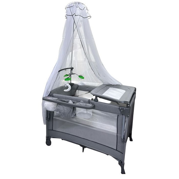 საწოლ-მანეჟი Cool Baby KDD-962NC, Bed-Playpen, Grey