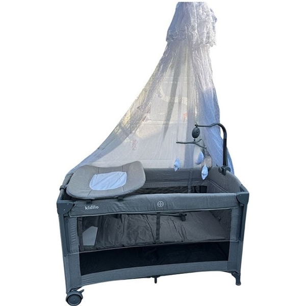 საწოლ-მანეჟი Kidilo T-702L, Bed-Playpen, Blue