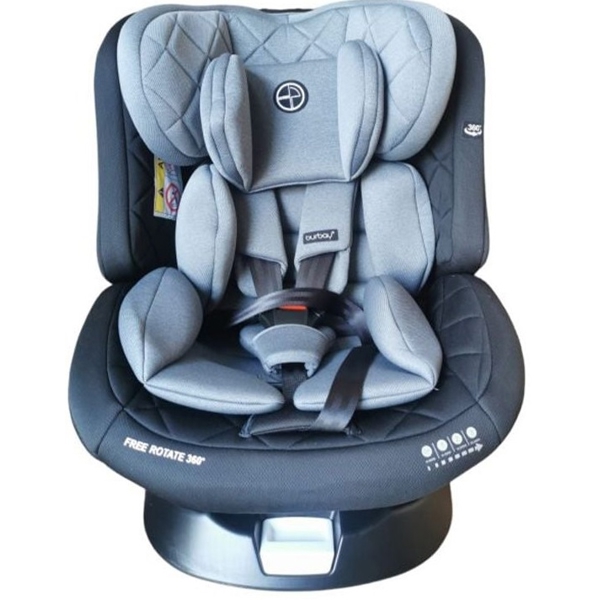 Car Seat, Burbay 619-Sky, 0-12Y, Black/Grey