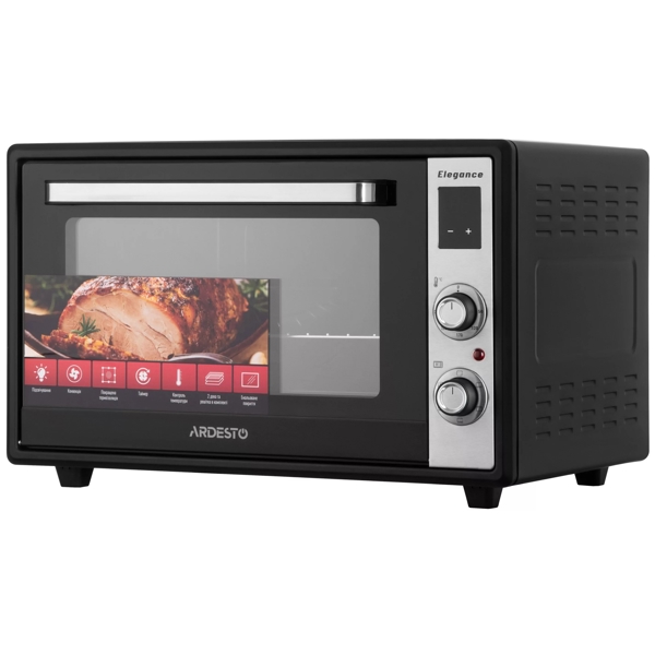 ელექტრო ღუმელი Ardesto MEO-F60CEL Elegance, 2000W, 60L, Electric Oven, Black