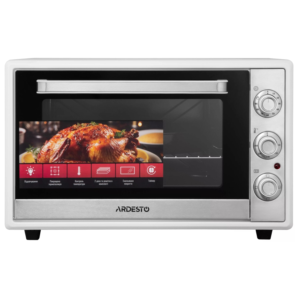 ელექტრო ღუმელი Ardesto MEO-F60W, 2000W, 60L, Electric Oven, White