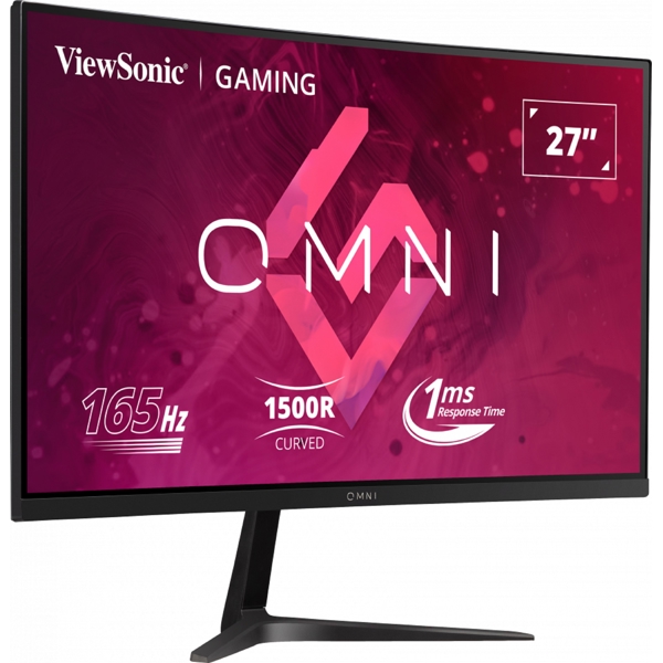 მონიტორი ViewSonic VX2718-2KPC-MHD OMNI VX2718, 27'', Curved Monitor, QHD, VA, HDMI, DP, 3.5mm, Black