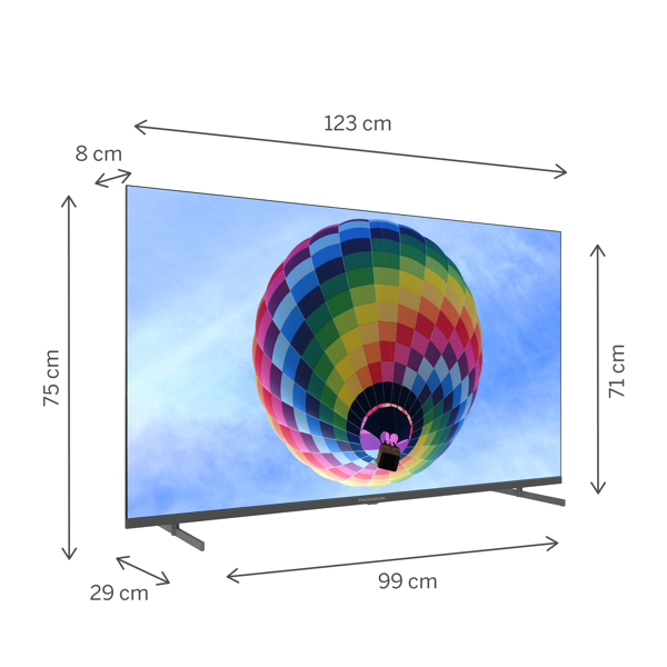 TV Thomson 55QG4S14, 55", 4K UHD, Smart TV, HDMI, USB, LAN, WIFI, BT, Black