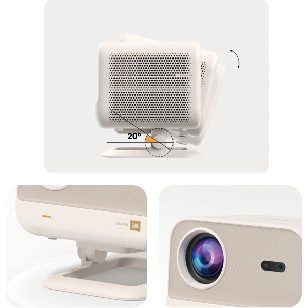 პროექტორი Yaber L2 Plus Home Cinema, LCD Projector, FHD 1920x1080, 700lm, JBL Speakers, White