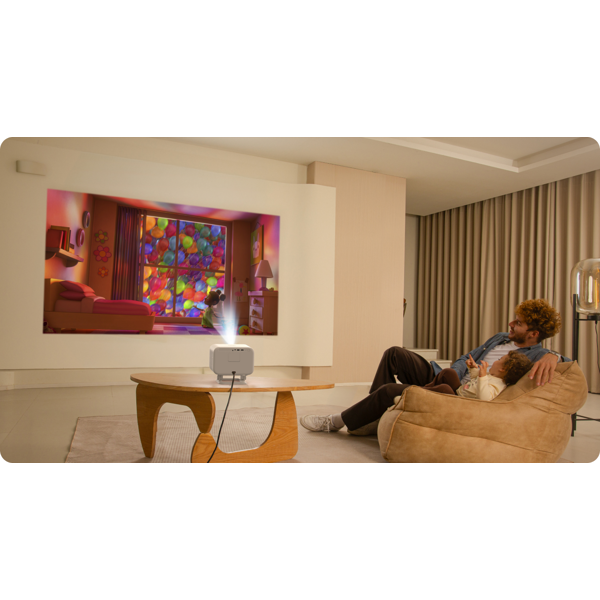 პროექტორი Yaber L2 Plus Home Cinema, LCD Projector, FHD 1920x1080, 700lm, JBL Speakers, White