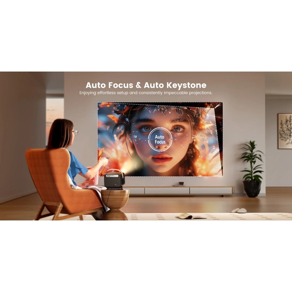 პროექტორი Yaber U12 Home Cinema, LCD Projector, FHD 1920x1080, 700lm, Black
