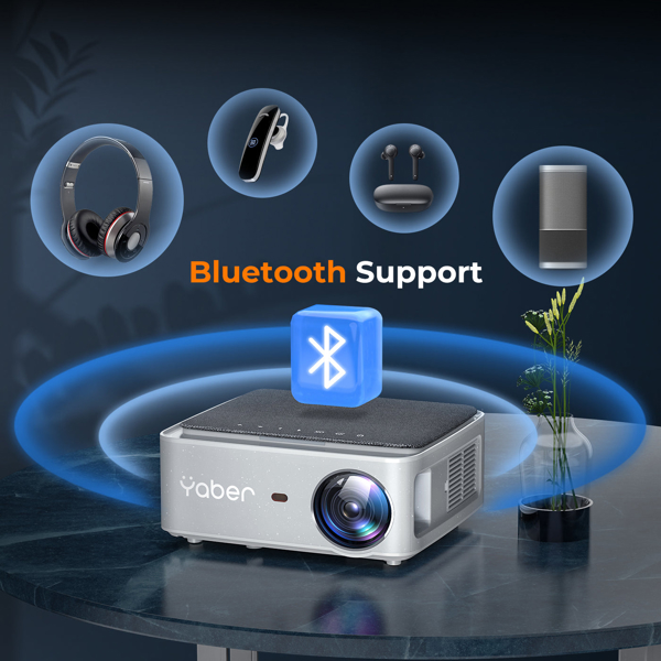 პროექტორი Yaber U6 Pro Home Cinema, LCD Projector, FHD 1920x1080, 850Lm, Silver