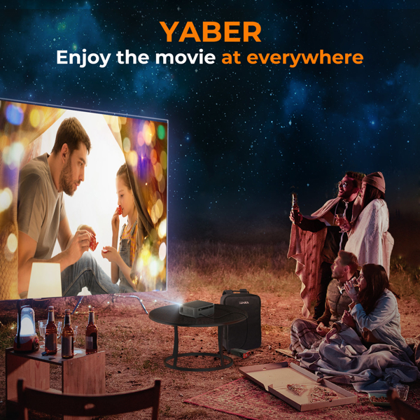 პროექტორი Yaber U6 Pro Home Cinema, LCD Projector, FHD 1920x1080, 850Lm, Silver