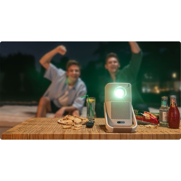 პროექტორი Yaber T2Plus, LCD Projector, FHD 1920x1080, 450Lm, JBL Speakers, Beige