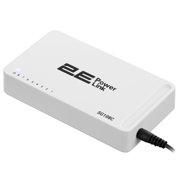 Switch 2E 2E-SG108C PowerLink, 8-Port Gigabit, White
