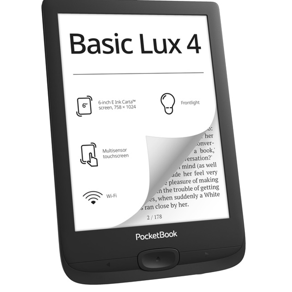 ელექტრონული წიგნი PocketBook PB618-P-CIS 618, 6", 512MB, 8GB, Wi-Fi, E-Book Reader, Ink Black