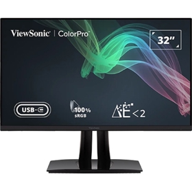 მონიტორი ViewSonic VP3256-4K, 32", Monitor, 4K UHD, IPS, HDMI, USB, USB-C, DP, Black