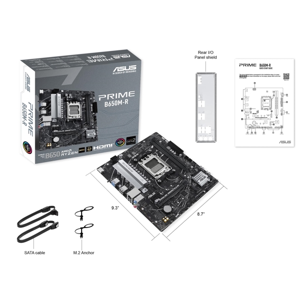 დედა დაფა Asus 90MB1H30-M0EAY0	PRIME B650M-R, AM5, DDR5, 96GB