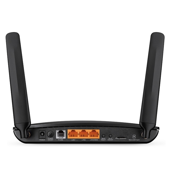 როუტერი TP-Link TL-MR6500v N300, 300Mbps, 4G LTE Telephony WiFi Router, Black