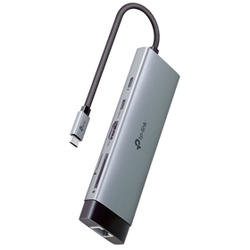 USB Type-C 9-in-1 HUB TP-Link UH9120C, 9-in-1, USB, Type-C, HDMI, PD, SD, microSD, Grey