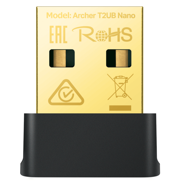 Wi-Fi Bluetooth 4.2 USB Adapter TP-Link Archer T2UB Nano, Black