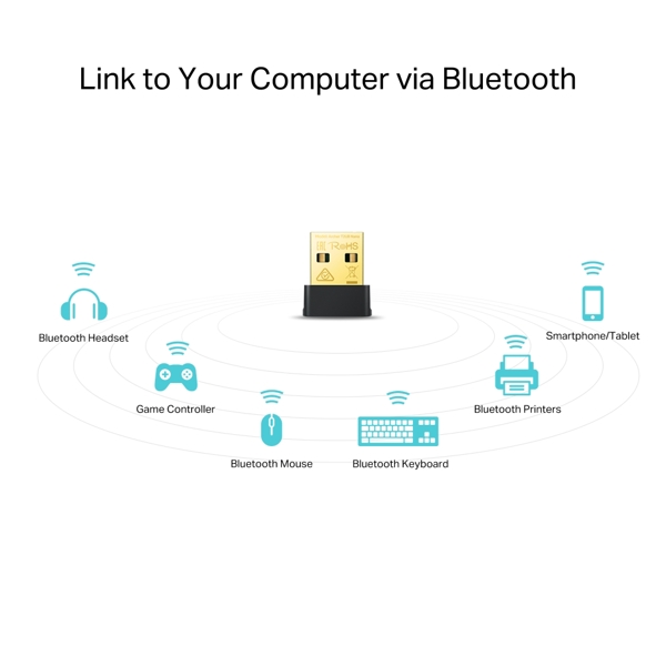 Wi-Fi Bluetooth 4.2 USB Adapter TP-Link Archer T2UB Nano, Black