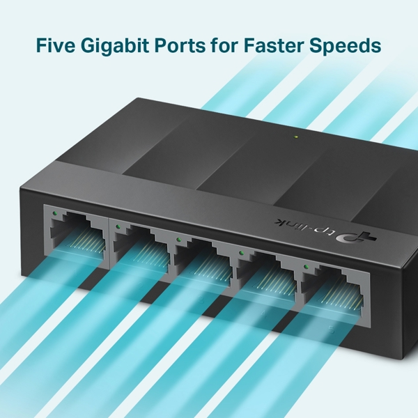 Switch TP-link LS1005G, 5-Port Gigabit, Black