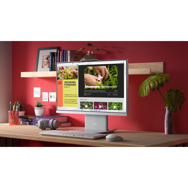 All In One Computer Lenovo AIO F0HN00G3RU IdeaCentre 24IRH9, 23.8", i3-1315U, 8GB, 512GB SSD, Integrated, Cloud Grey