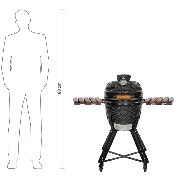 კერამიკული გრილი Berllong BBQ K-0138-18 Kamado, 5Person, Ceramic Grill, Black