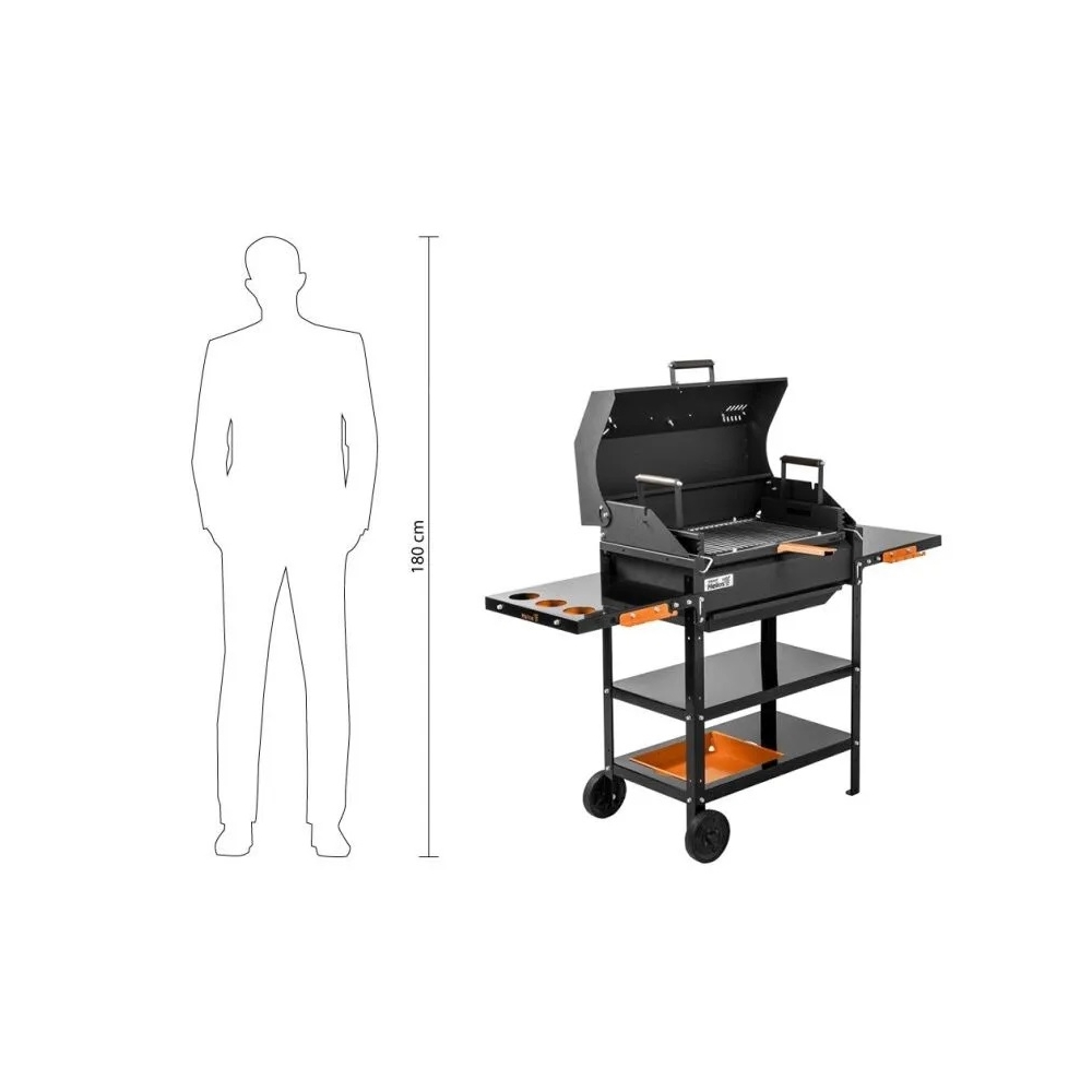 Grill Helios SMART-600 Lux, 9Person, Black