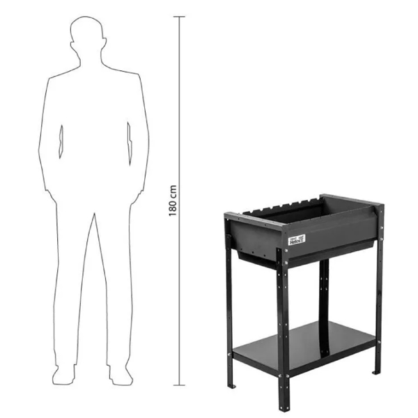 Grill Helios Smart 600 Standart, 9Person, Black