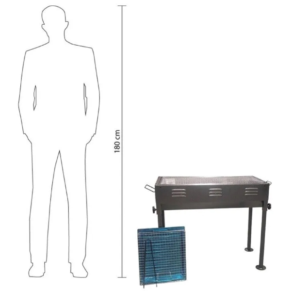 მაყალი Dongfang 1009L 22047, 10Person, Grill, Black