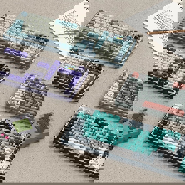 კლავიატურა Royal Kludge RKS98 RGB Mechanical Keyboard, Chartreuse switch, Smart Display, Hot Swappable, Type-C wired, Bluetooth 5.0, 2.4GHz, Light Cloud