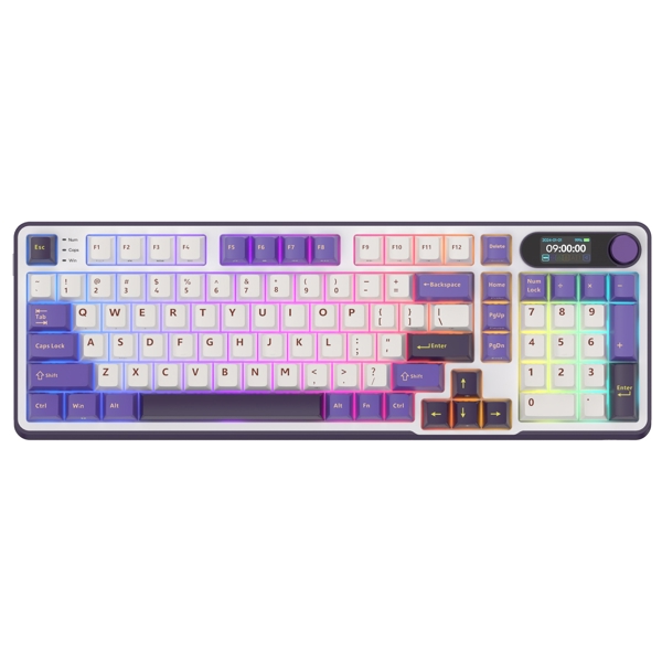 Mechanical Keyboard Royal Kludge RK S98 RGB, Brown switch, Smart Display, Hot Swappable, Type-C wired, Bluetooth 5.0, 2.4GHz, Blackberry