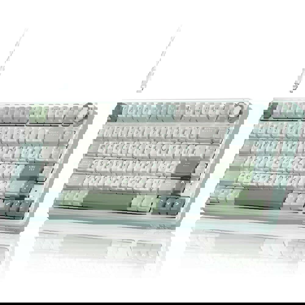 კლავიატურა Royal Kludge RKR75 RGB Mechanical Keyboard, K silver switch, Hot Swappable, Type-C wired, Sky Cyan