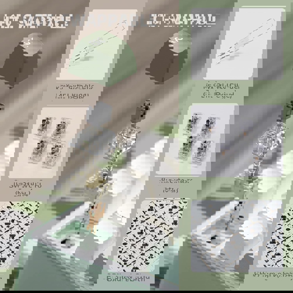 კლავიატურა Royal Kludge RKR75 RGB Mechanical Keyboard, K silver switch, Hot Swappable, Type-C wired, Sky Cyan