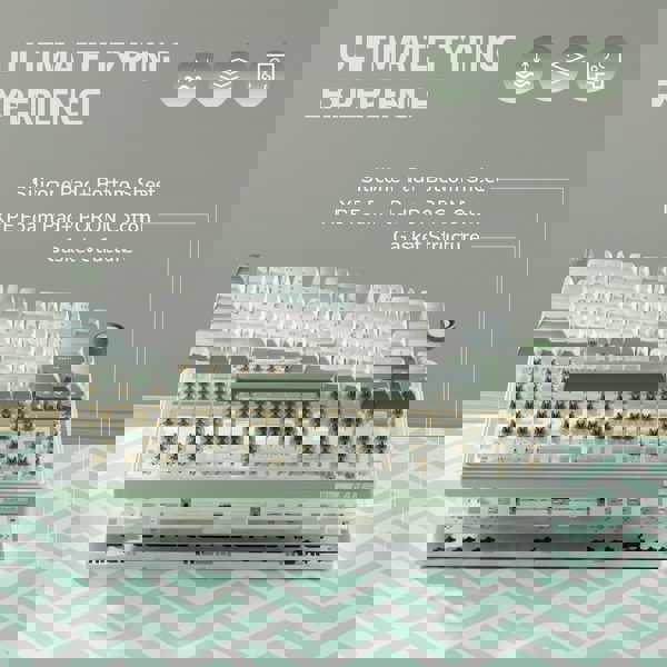 კლავიატურა Royal Kludge RKR75 RGB Mechanical Keyboard, Brown switch, Hot Swappable, Type-C wired, Sky Cyan