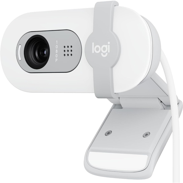 Webcam Logitech L960-001617 Brio 100, FHD, Built-in Microphone, White