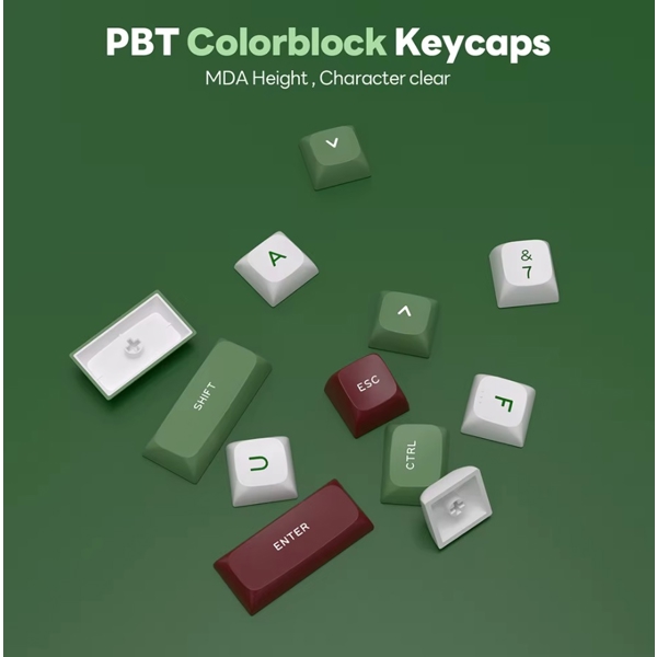 Mechanical Keyboard Royal Kludge RK R65 RGB, Brown switch, Hot Swappable, Type-C wired, Green sand