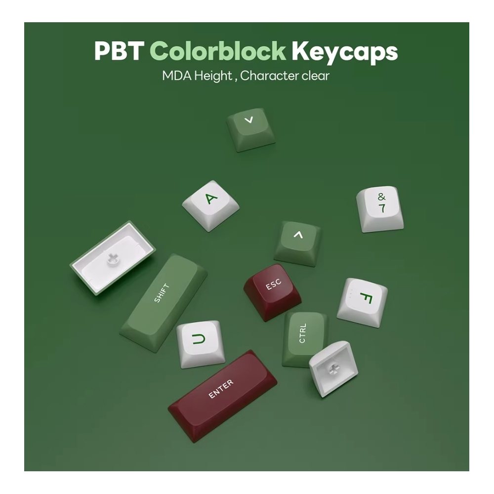 კლავიატურა Royal Kludge RKR65 RGB Mechanical Keyboard, Brown switch, Hot Swappable, Type-C wired, Green sand