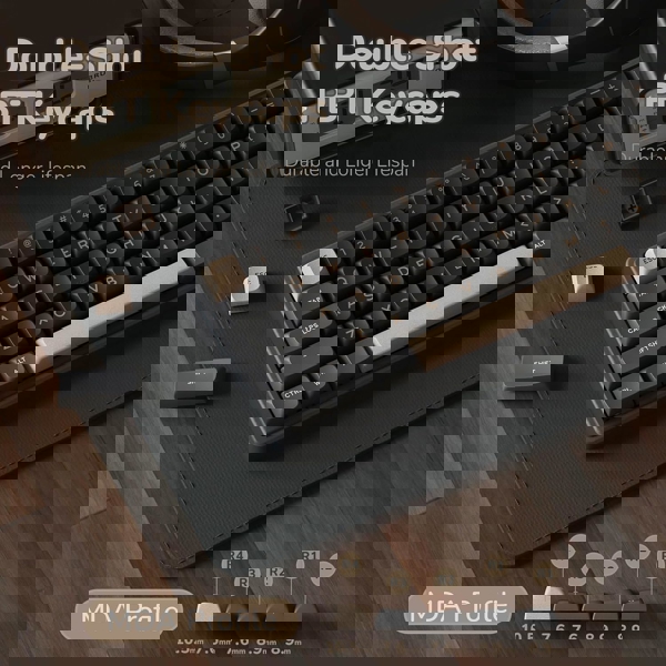 კლავიატურა Royal Kludge RK R65 RGB Mechanical Keyboard, Brown switch, Hot Swappable, Type-C wired, Phantom