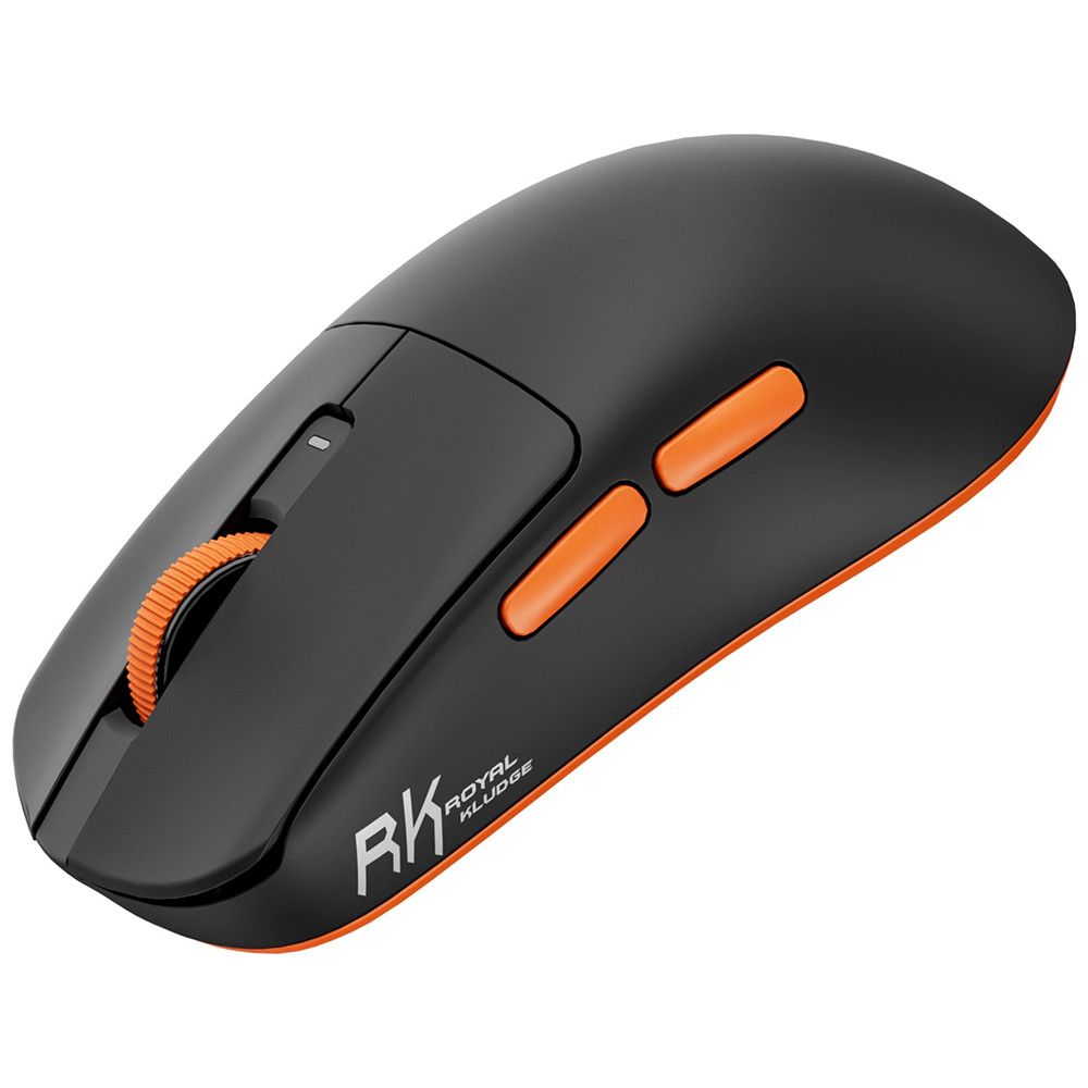 მაუსი Royal Kludge RKM30 Gaming Mouse Wireless, 2.4GHz, Bluetooth, USB Black Orange