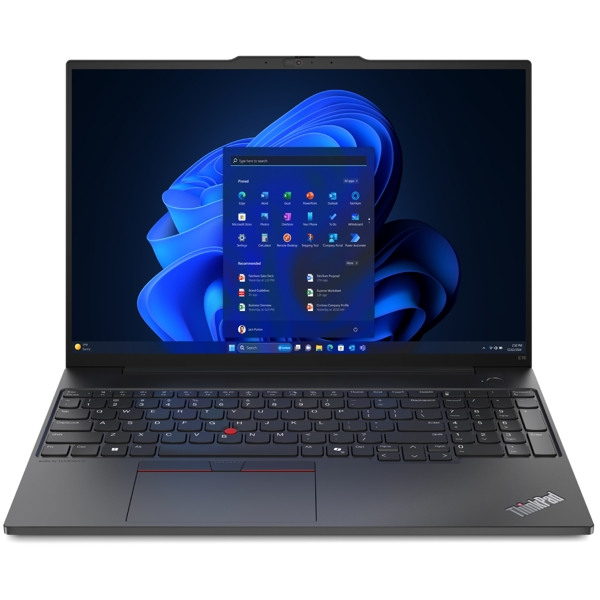 ნოუთბუქი Lenovo 21MA005EGX ThinkPad E16 G2, 16", Ultra 5-125U, 16GB, 512GB SSD, Integrated, Black