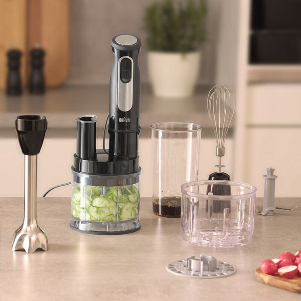 Hand Blender Braun MQ55755MBK MultiQuick 5 Pro, 1000W, 600ML, Black