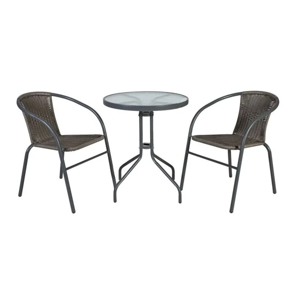 Garden Furniture Set OEM 17051525, Black/Brown
