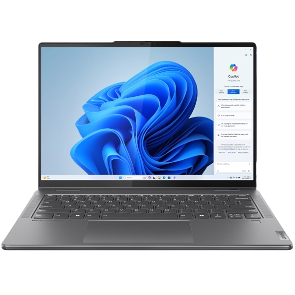 ნოუთბუქი Lenovo 83DK006NRK Yoga 7, 14", Ryzen 5-8640HS, 16GB, 1TB SSD, Integrated, W11H, Storm Grey