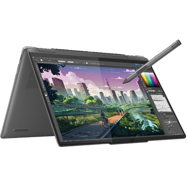 ნოუთბუქი Lenovo 83DK006NRK Yoga 7, 14", Ryzen 5-8640HS, 16GB, 1TB SSD, Integrated, W11H, Storm Grey
