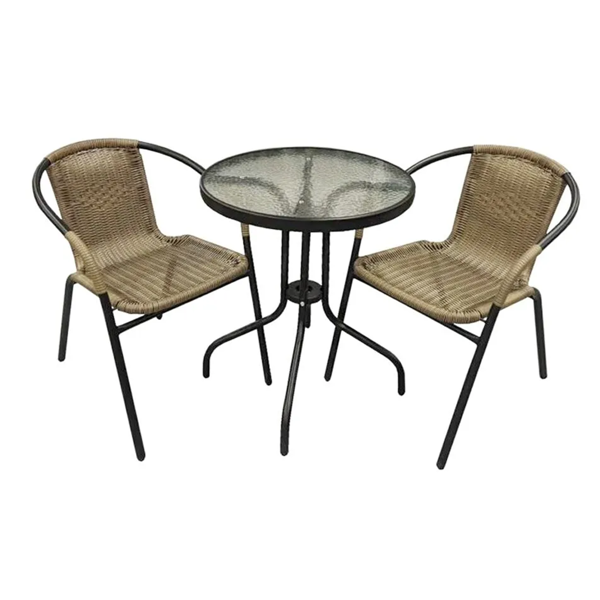 ბაღის ავეჯის ნაკრები Domino SC-070/SC-037, Garden Furniture Set, Black/Beige