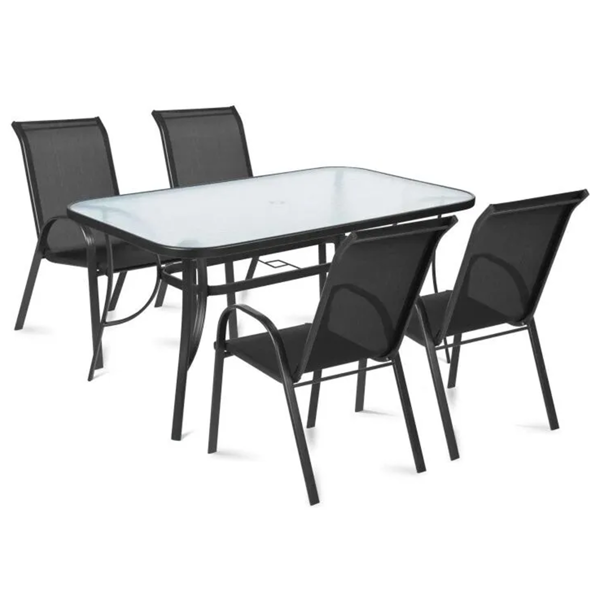 ბაღის ავეჯის ნაკრები Domino SC-094/SC-092, Garden Furniture Set, Black