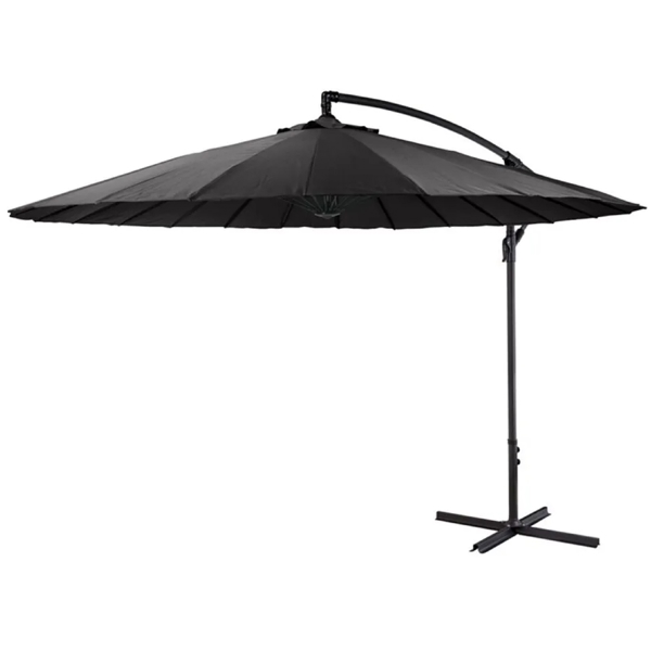 ბაღის ქოლგა Koopman 17051388 Banana Shanghai, 300cm, Garden Umbrella, Black