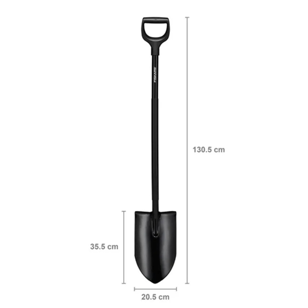 ბარი Fiskars 1066707 Ergonomic Pro, 1305mm, Shovel, Black