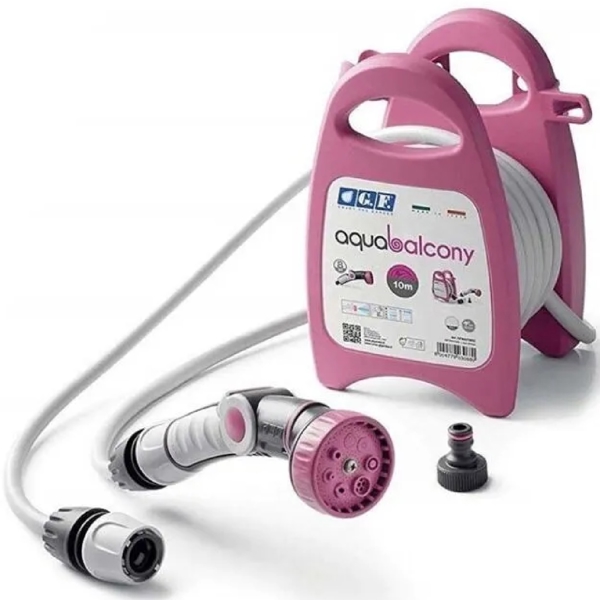 Reel With Hose GF GF80265852 Aquabalcony, 10m, Pink