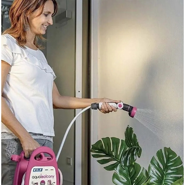 Reel With Hose GF GF80265852 Aquabalcony, 10m, Pink