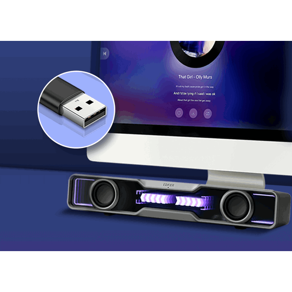 დინამიკი Edifier QS30, 5W, Bluetooth, USB-A, Multimedia Soundbar, Black